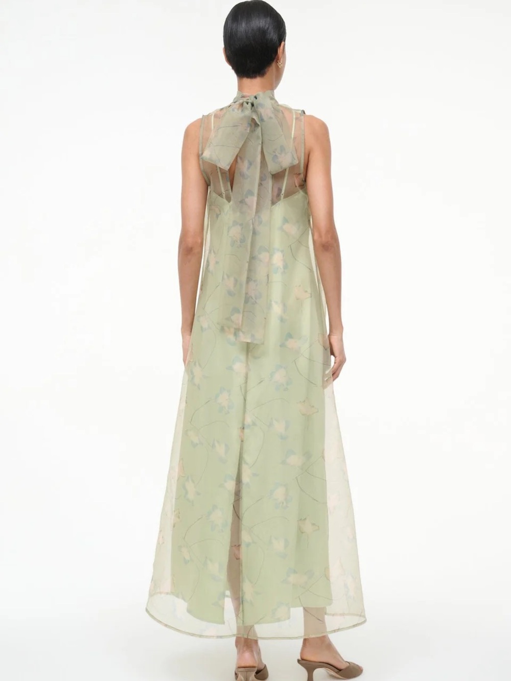 STAUD ALBEE DRESS IN BOTANICAL MOSS - Picture 5 of 7